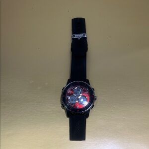 Sharp Men's Black and Red Watch